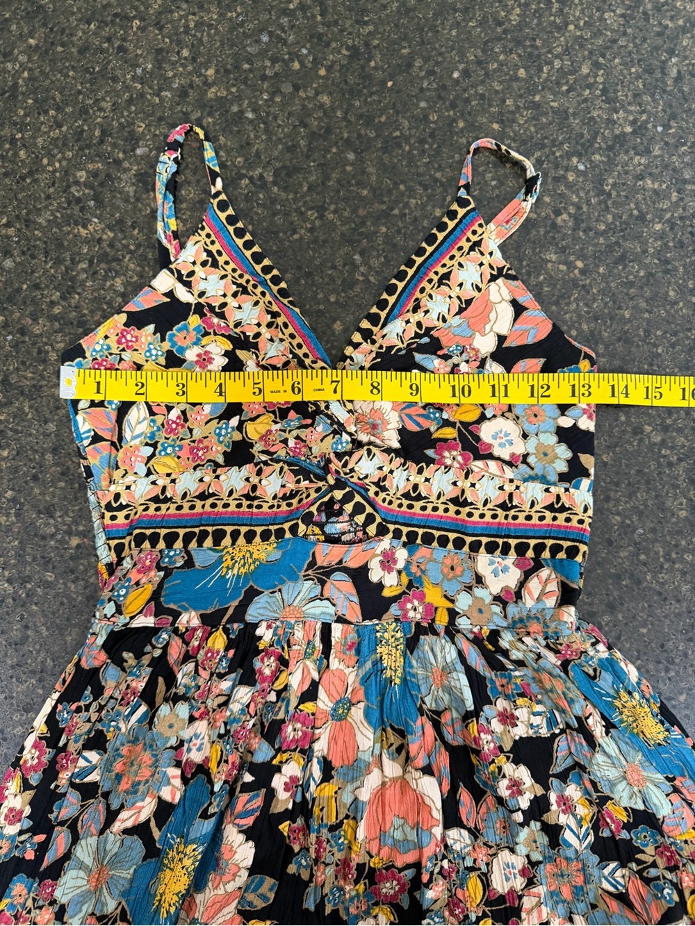 Angie Black Pink Blue Floral V‑Neck Lightweight Women's Casual Maxi Summer Dress - Picture 4 of 9